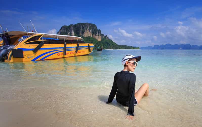 Ao Nang: 4 Islands Day Tour by Speedboat or Longtail Boat - Tup Island Sandbar: A Quick Stop With Big Water Color