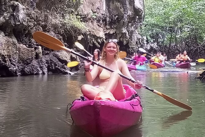Early bird kayak adventure at AO Thalane - Snack stop: watermelon plus real energy recovery