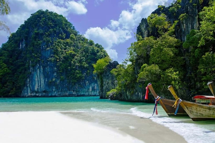 From Ao Nang Hong Island Longtail Cruise with Sunset Dinner - Hong Island time: snorkeling, beach breaks, and a viewpoint payoff