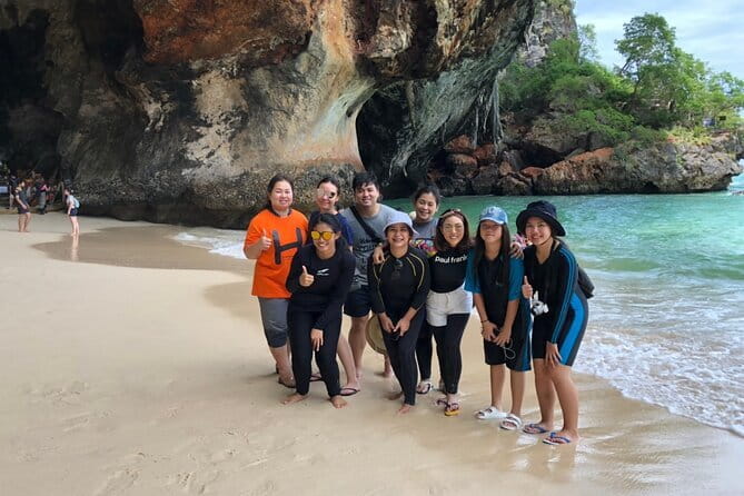 From Krabi - 4 Islands Speedboat Tour with Lunch & Snorkelling - Chicken Island: snorkel-friendly vibes with a goofy rock profile