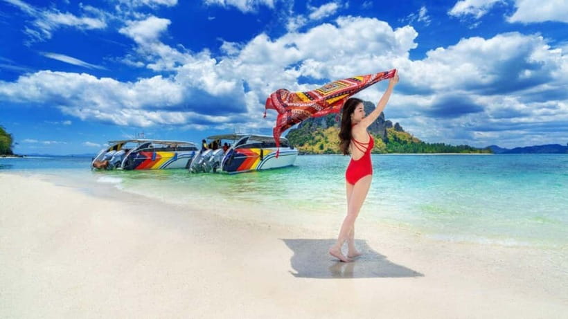Krabi: 4 Islands and Caves Boat Tour with Lunch - A 5-Hour Krabi Island Rush for $36