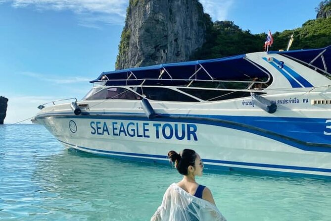 Krabi 4 Islands Speedboat Tour Snorkeling and Beach Lunch - Island Stop 1: Thale Waek sandbar and limestone shore magic