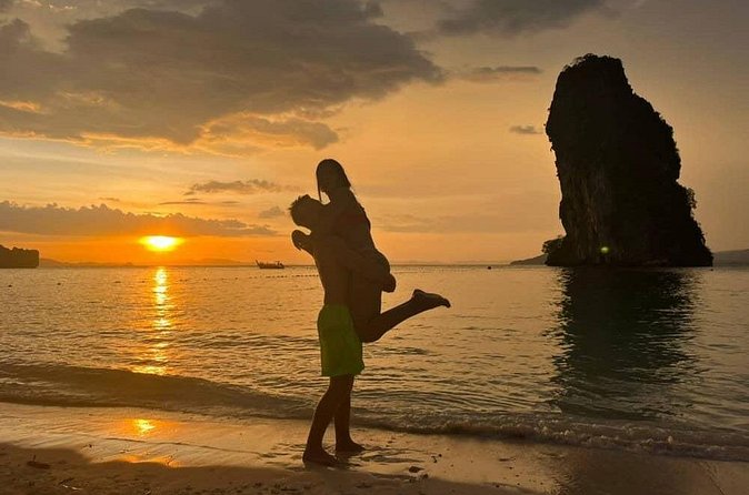 Krabi 7 Islands Longtail Boat Sunset BBQ - Chicken Island, the Sandbank Connection, and Railay Area Views