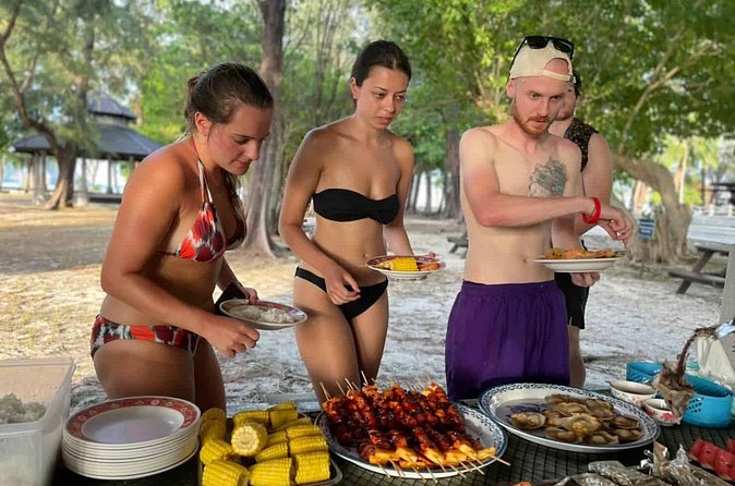 Krabi 7 Islands Longtail Boat Sunset BBQ - Pharanang Cave Beach: BBQ Buffet Dinner at Sunset Time