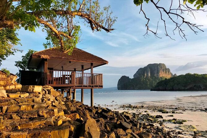 Krabi 7 Islands Sunset Tour BBQ Beachside Dinner + Plankton Swim - Phra Nang Cave and Railay: quick photo time with weather reality
