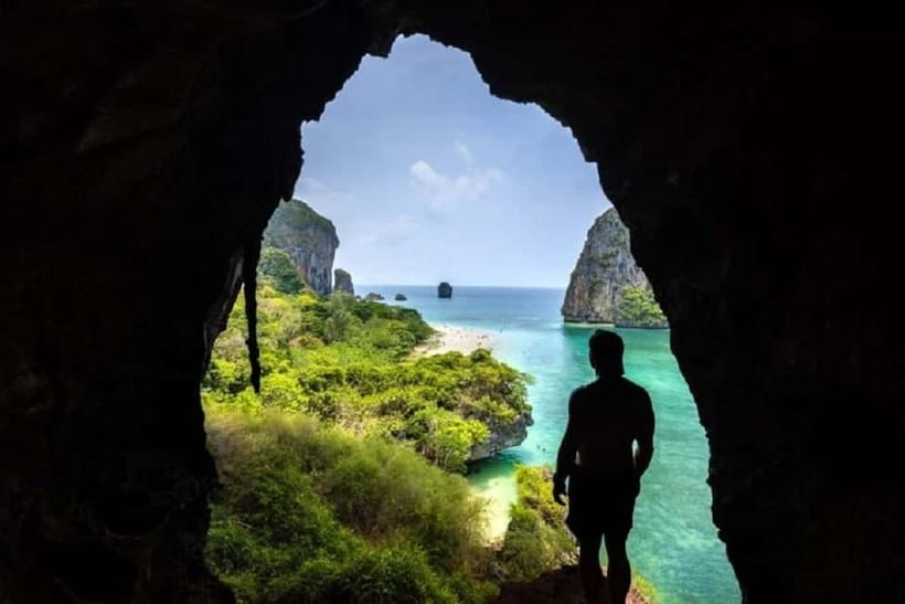 Krabi: Railay Beach & Caves + Jurassic World : Rebirth Sites - Diamond Cave (Tham Phra Nang Nai): stalactites, walkways, and that prehistory mood