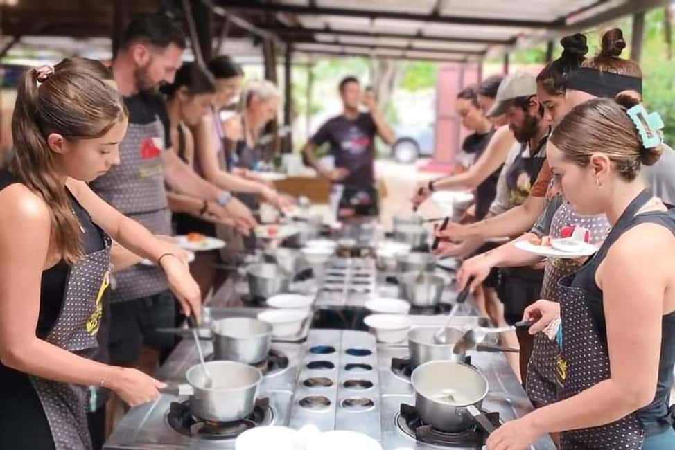 Krabi: Traditional Thai Cooking Class with Local Chef - Clean open-air kitchen: your station, wok, and utensils