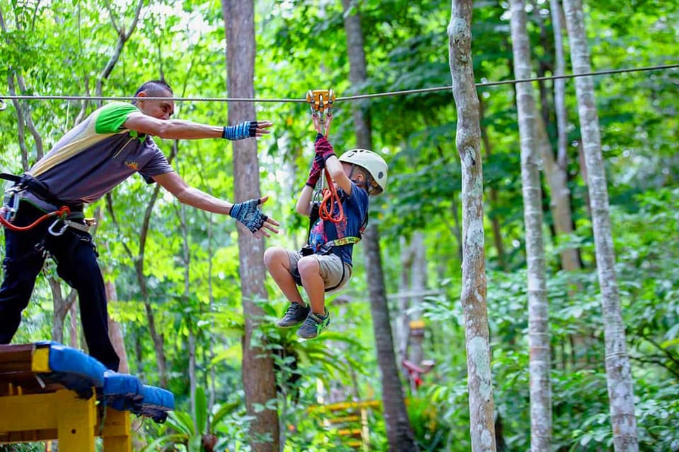 Krabi: Ultimate Zipline Games Challenge - 80-Meter Double Zipline: The Moment It Becomes Real