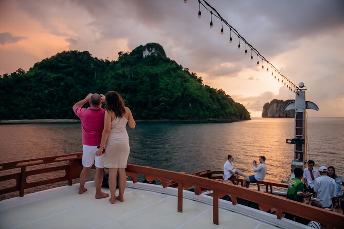 M/Y Lalida Sunset Dinner Cruise in Krabi - Tup Island at golden hour: the calm return sail