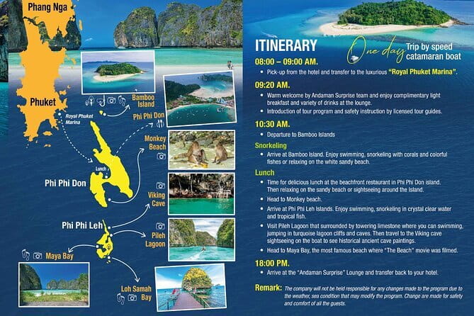 Phi Phi & Bamboo Islands Escape by Luxury Catamaran - Price and value: what you really pay for