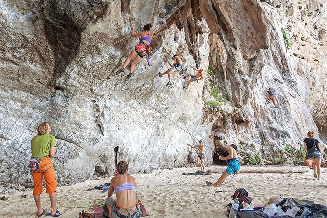 Rock Climbing at Railay Beach Krabi - From Krabi hotel pickup to Railay long-tail boat timing